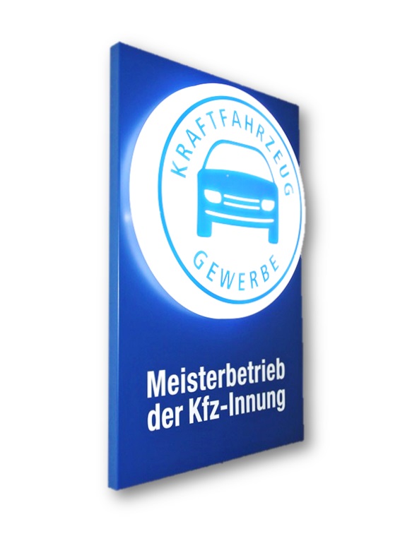 Wandschild „Meisterschild" 3D beleuchtet