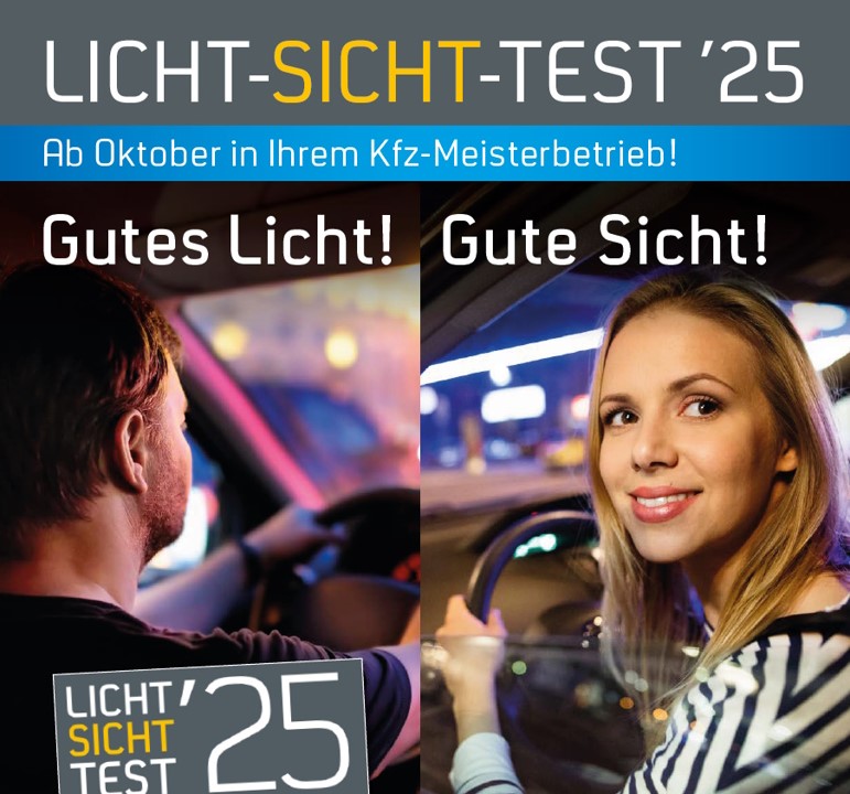 Flyer „Gewinnspiel zum Licht-Sicht-Test 2025“