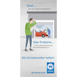 Flyer „Kfz-Schiedsstellen helfen!“ für Mitglieder