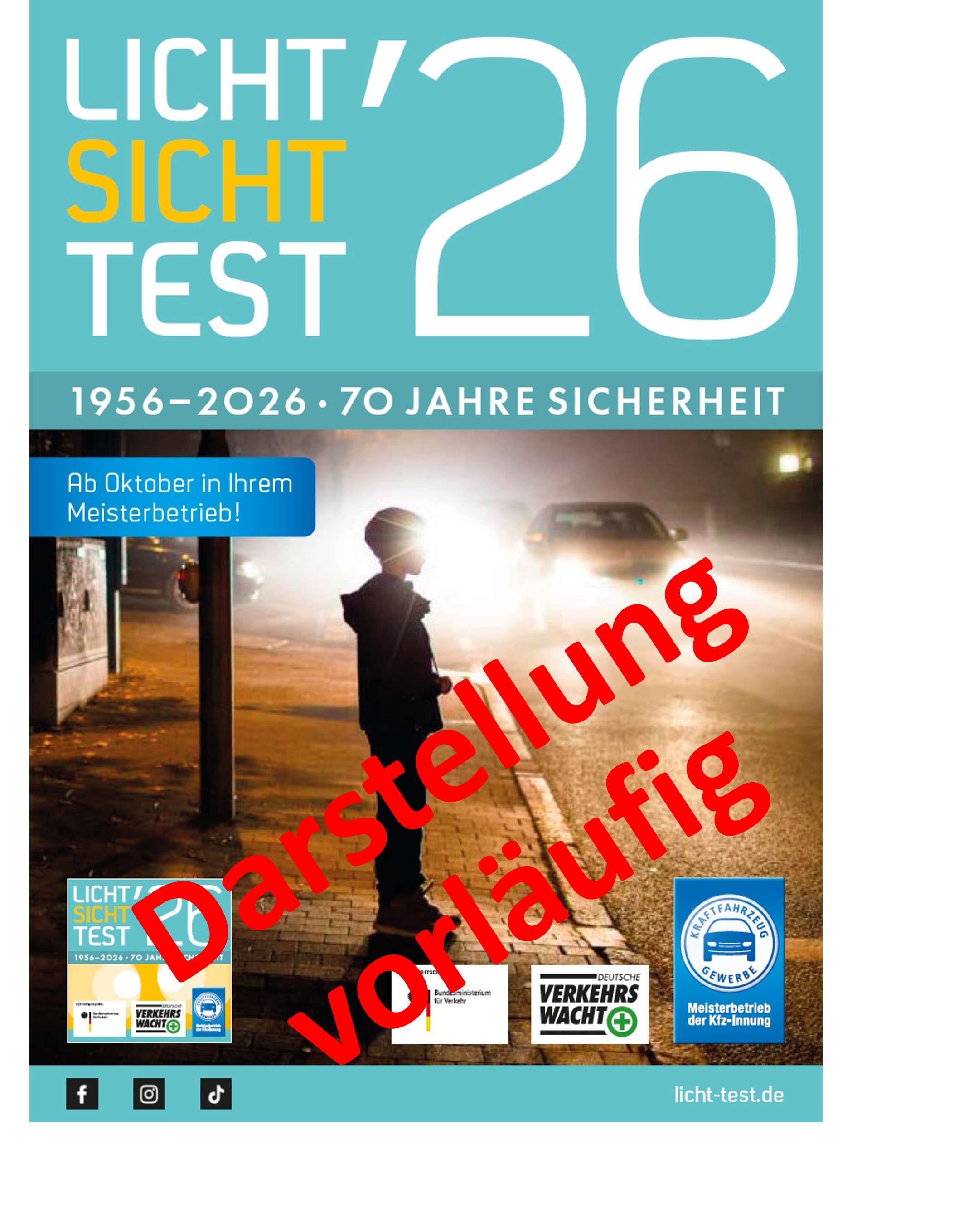 Plakat-Set „Licht-Sicht-Test 2026" (2 Stück)