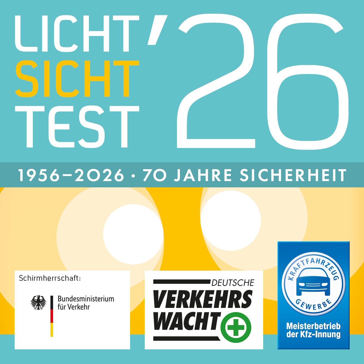 Plakette „Licht-Sicht-Test 2026" (100 Stück)