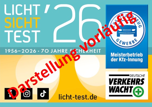 Briefaufkleber „Licht-Sicht-Test 2026" (400 Stück)