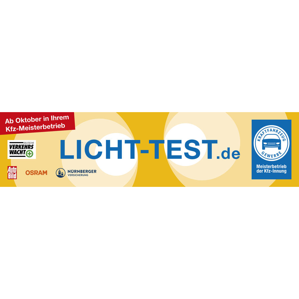 Spannbanner „Licht-Test“ 300 x 75 cm für Mitglieder