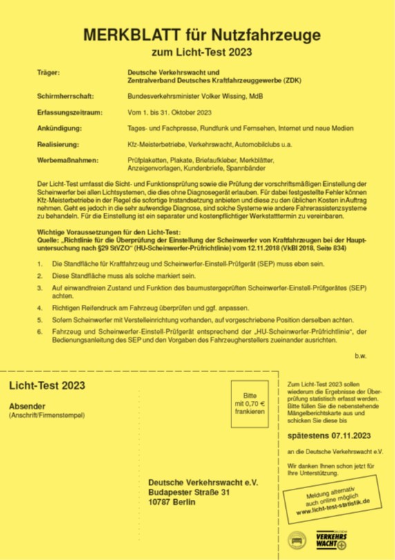 Merkblatt „Licht-Test“ Nfz