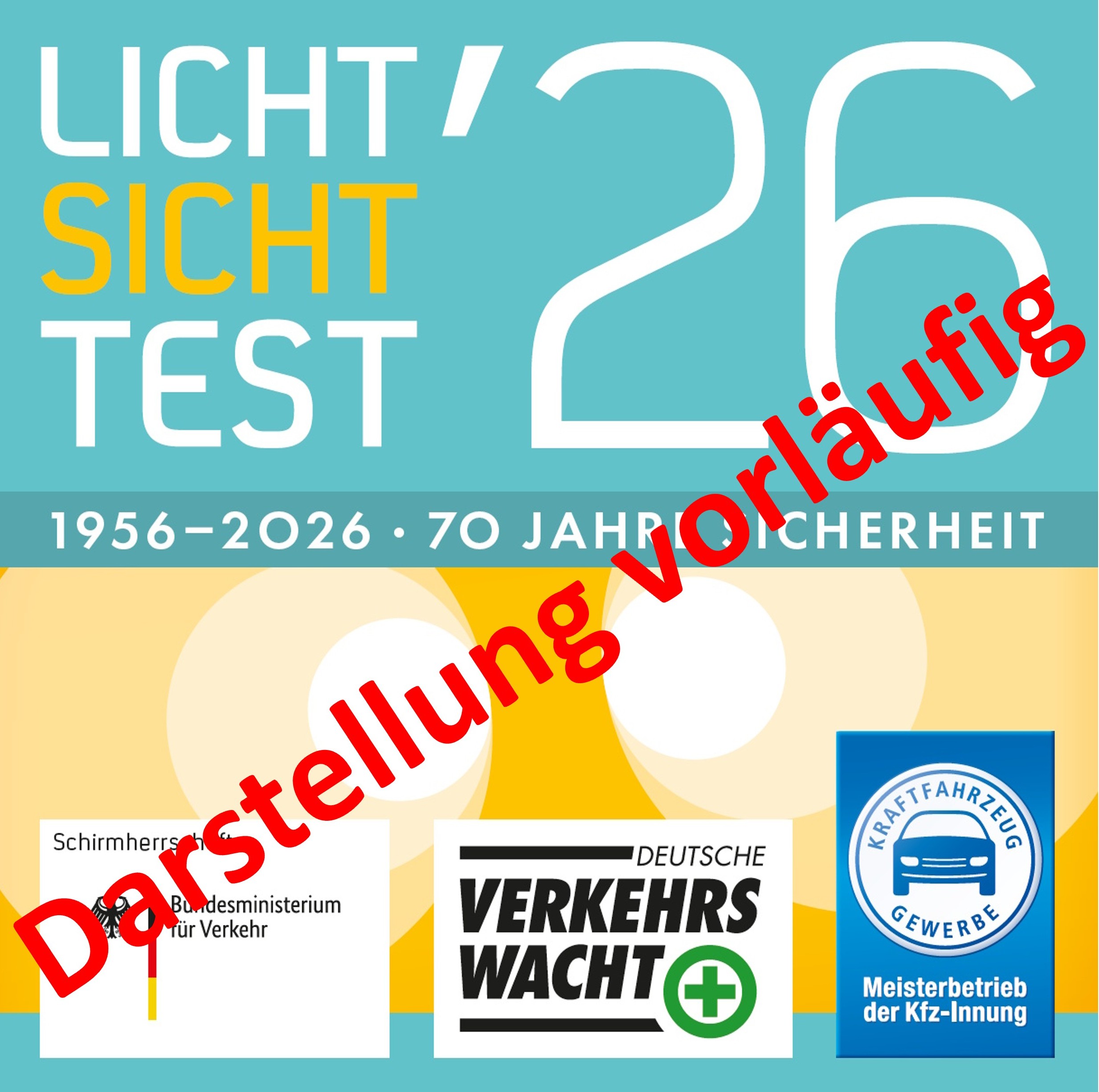 Plakette „Licht-Sicht-Test 2026" (100 Stück)
