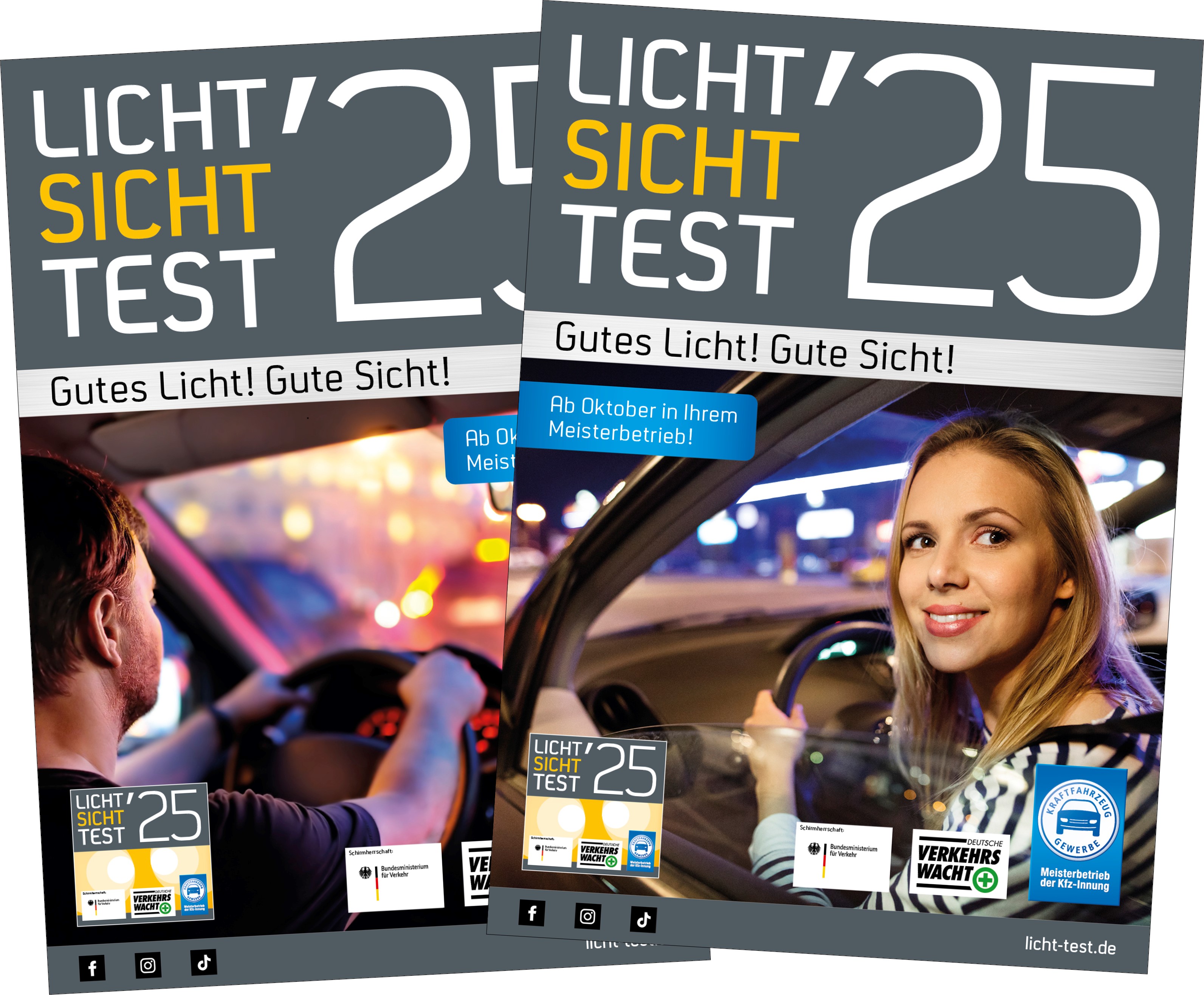 Plakat-Set „Licht-Sicht-Test 2025" (2 Stück)