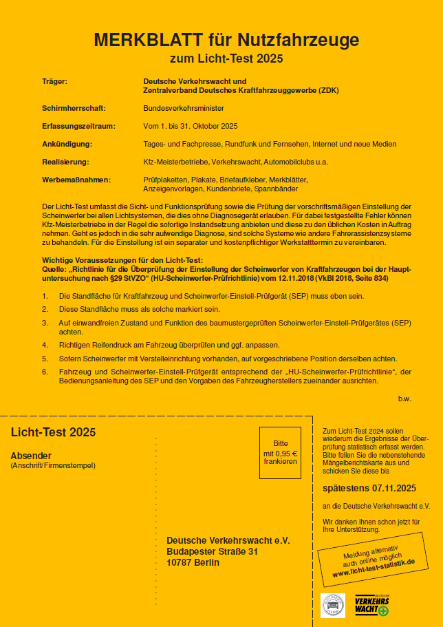 Merkblatt „Licht-Test“ Nfz