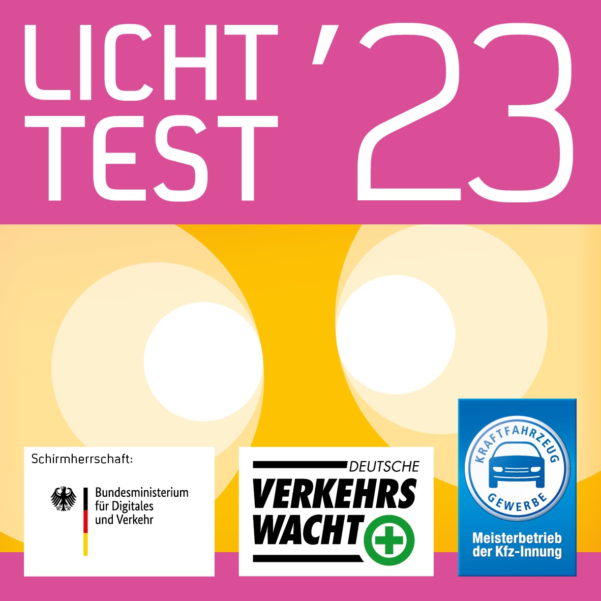 Plakette „Licht-Test 2023" (100 Stück)