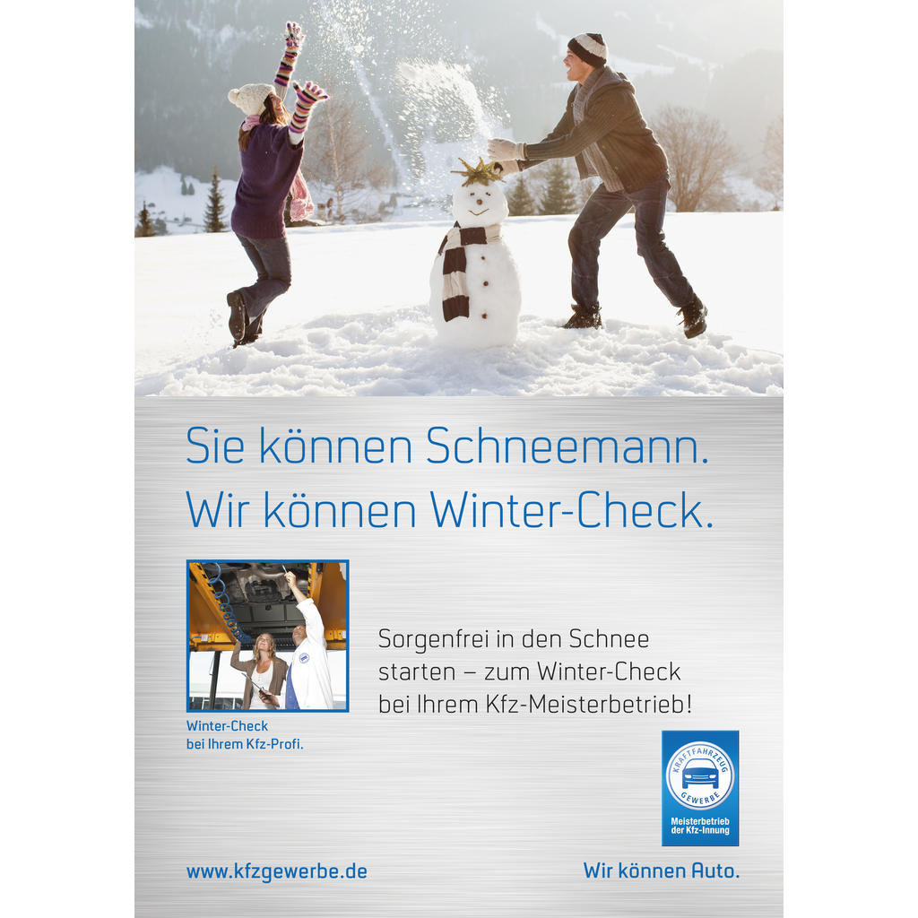 Plakat „Sie können Schneemann.“