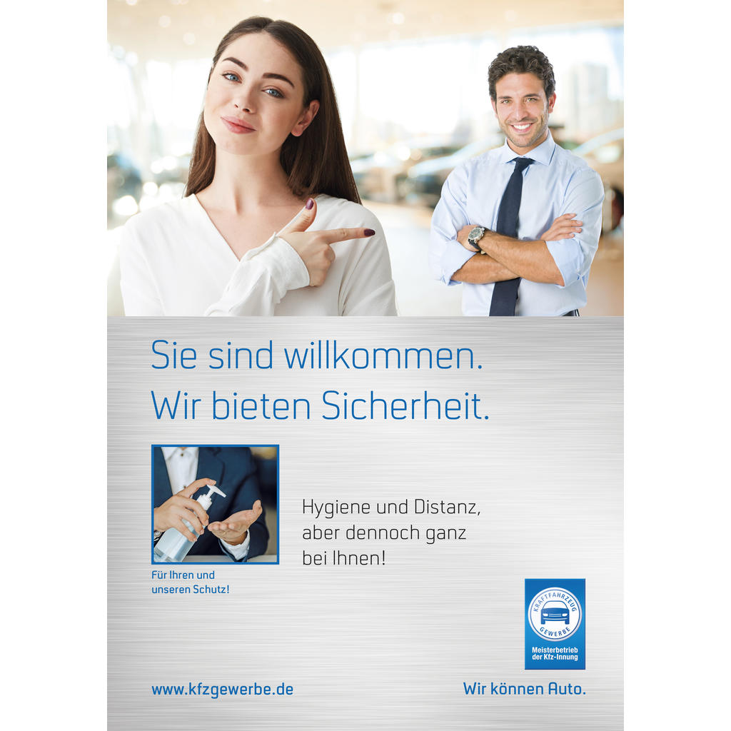 Plakat „Sie sind willkommen.“