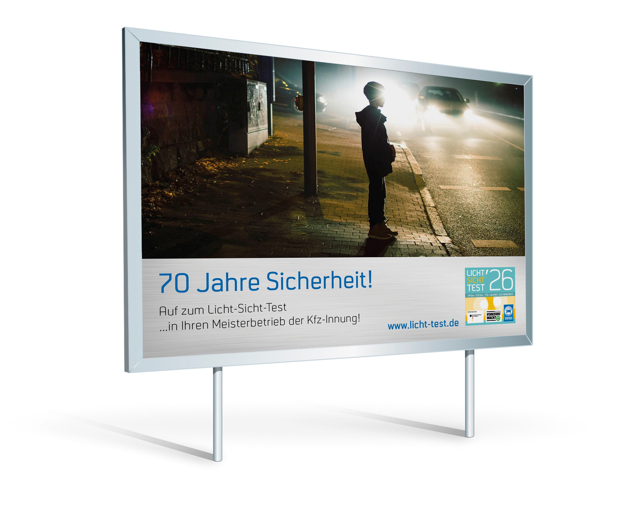 Großflächenplakat „70 Jahre Sicherheit!"