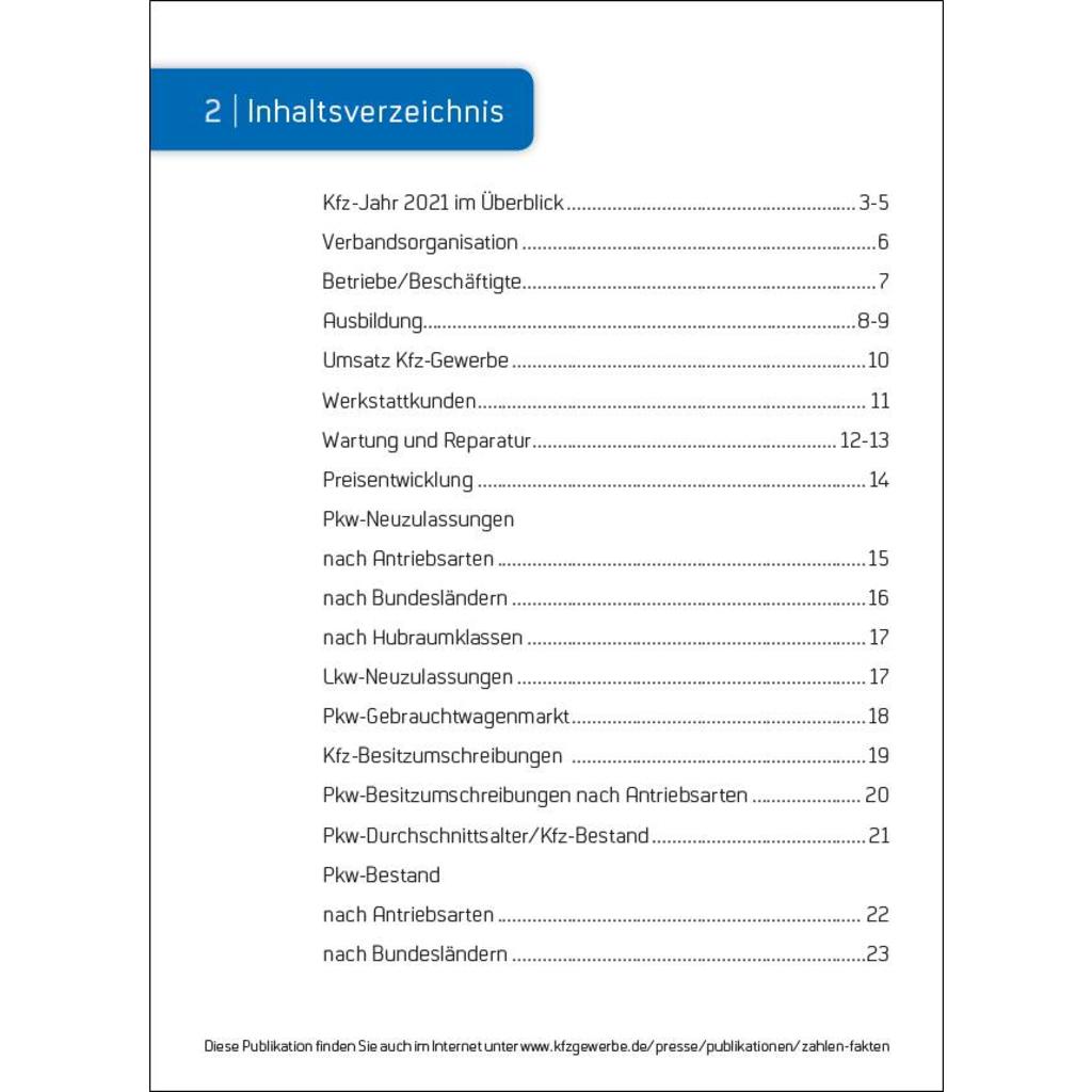 Broschüre „Zahlen und Fakten 2021“