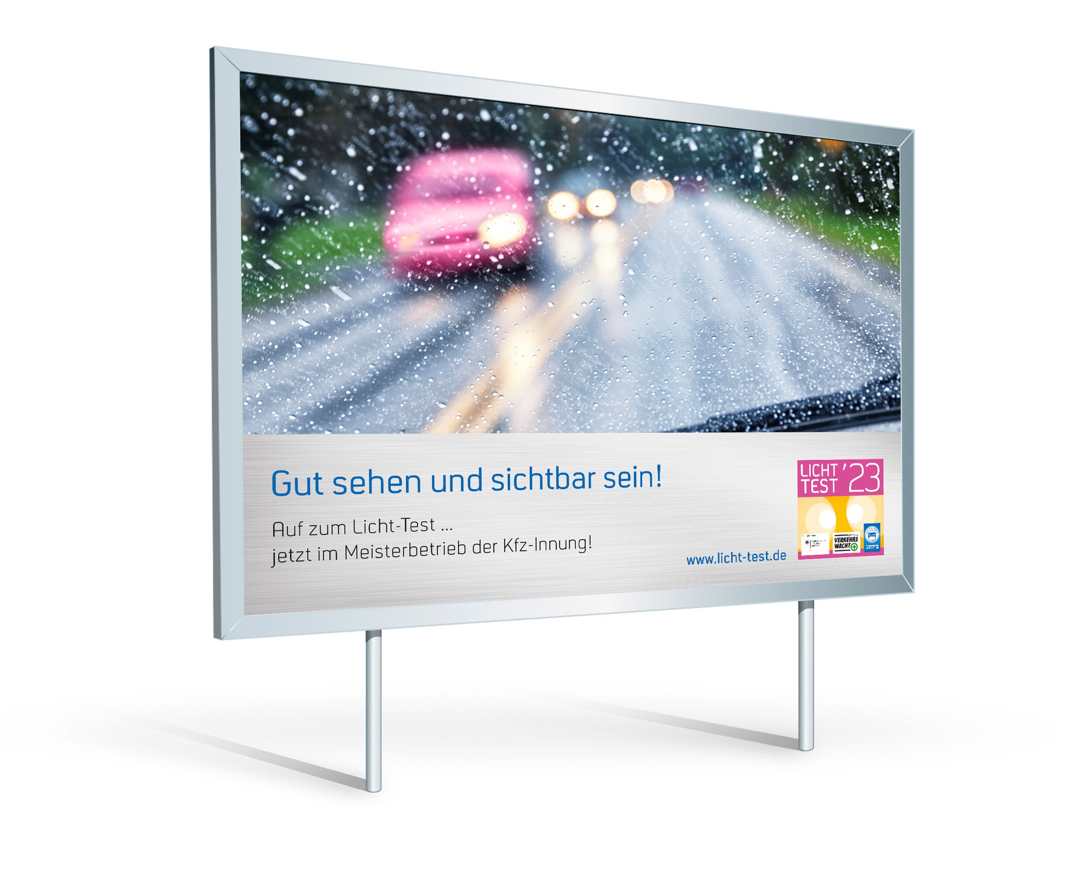 Großflächenplakat „Gut sehen und sichtbar sein!"
