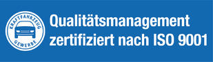 Zusatzzeichen „Qualitätsmanagement zertifiziert nach ISO 9001"