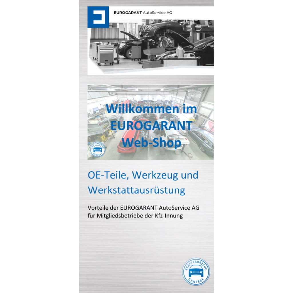 Flyer „EUROGARANT: OE-Teile, Werkzeug und Werkstattausrüstung“ für Mitglieder