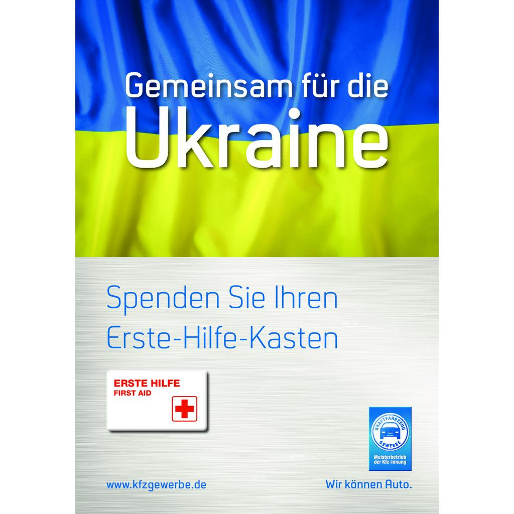 Plakat „Gemeinsam für die Ukraine“ zum Downloaden