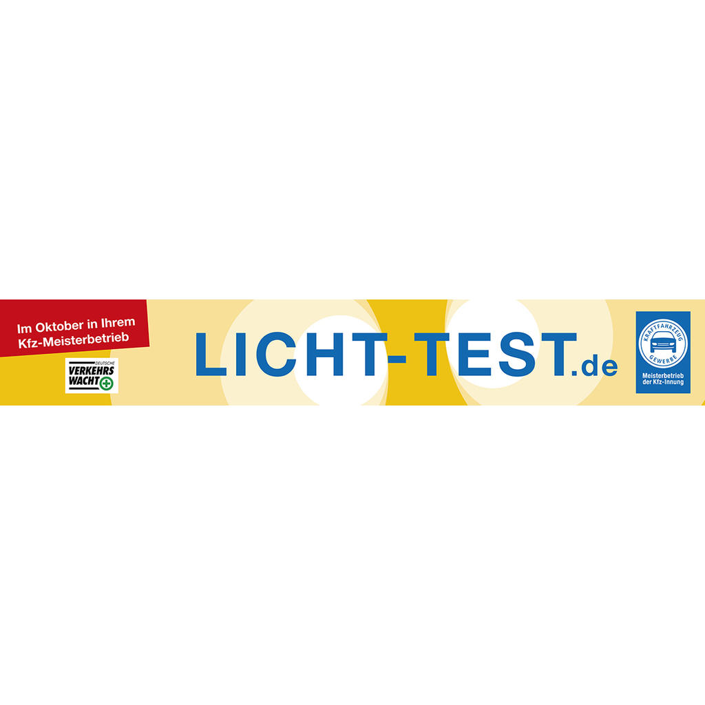 Spannbanner „Licht-Test“ 500 x 75 cm für Mitglieder