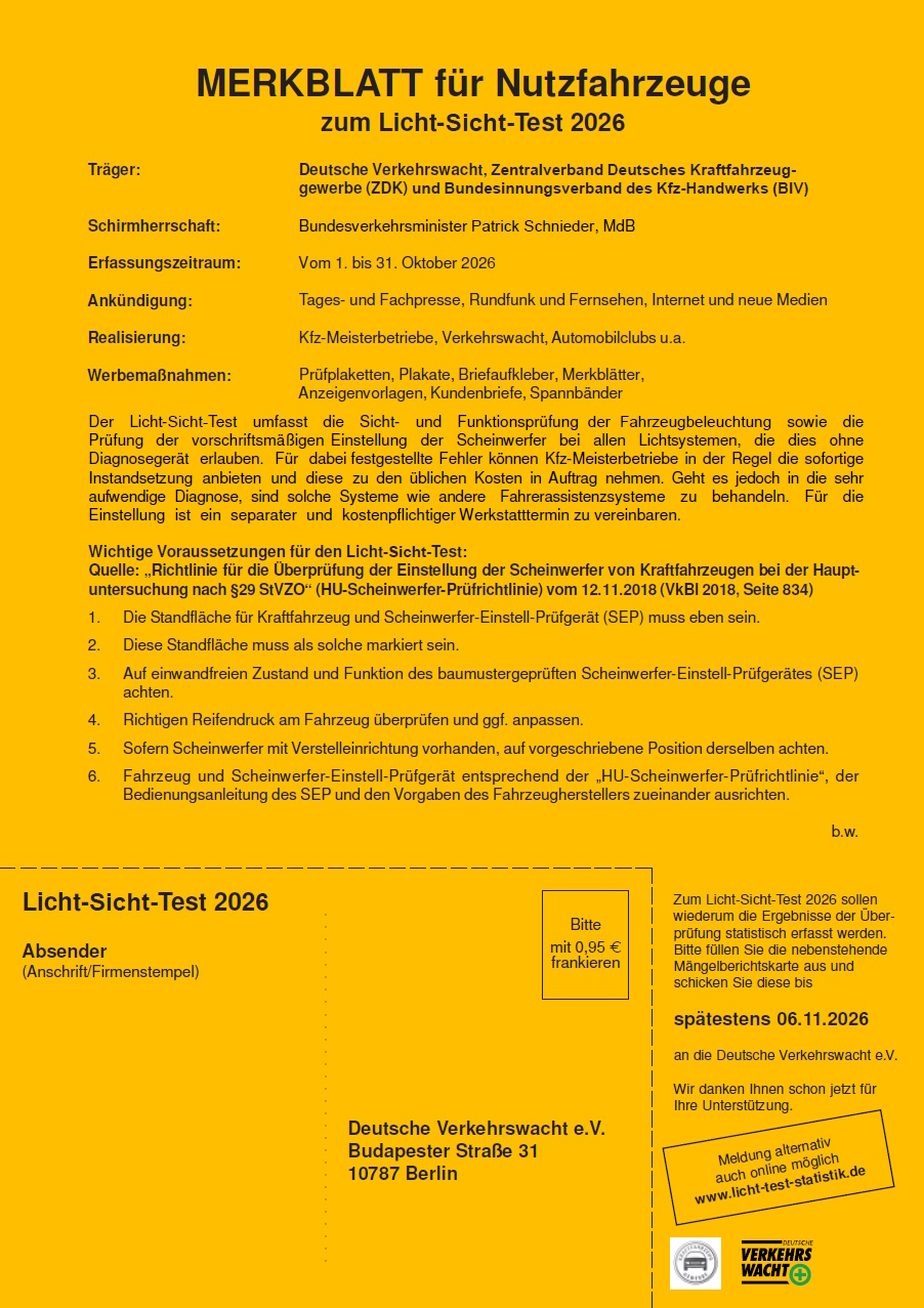Merkblatt „Licht-Sicht-Test“ Nfz