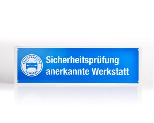 Alte Ausführung: Zusatzzeichen „Sicherheitsprüfung anerkannte Werkstatt“
