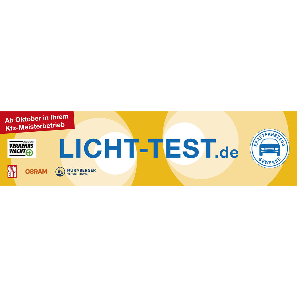 Spannbanner „Licht-Test“ 300 x 75 cm für Nichtmitglieder