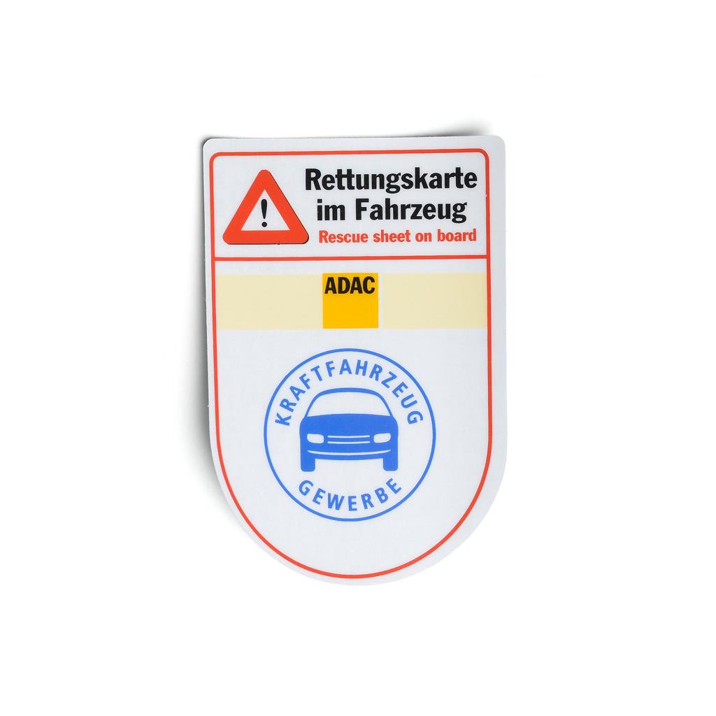 Aufkleber „Die ADAC-Rettungskarte“