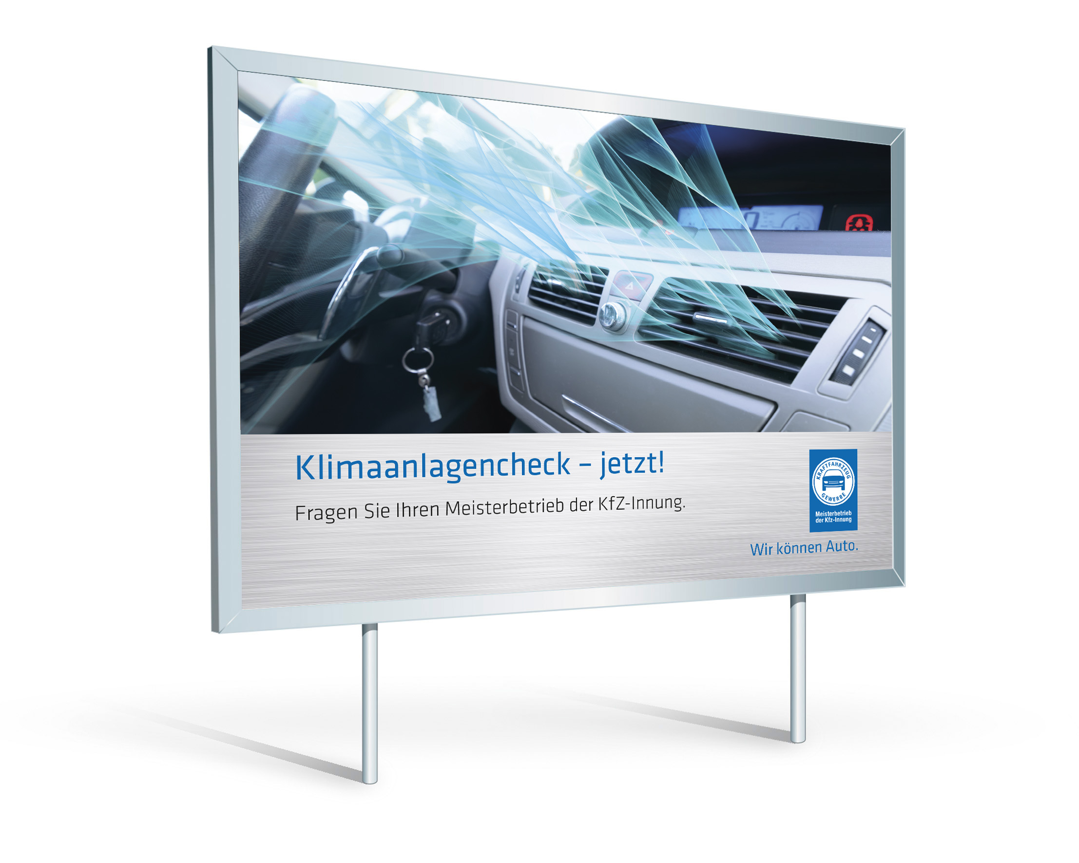 Großflächenplakat „Klimaanlagen-Check - jetzt"