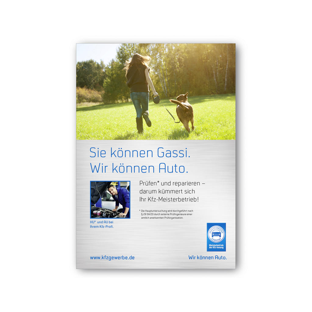 Anzeige „Sie können Gassi.“ zum Downloaden